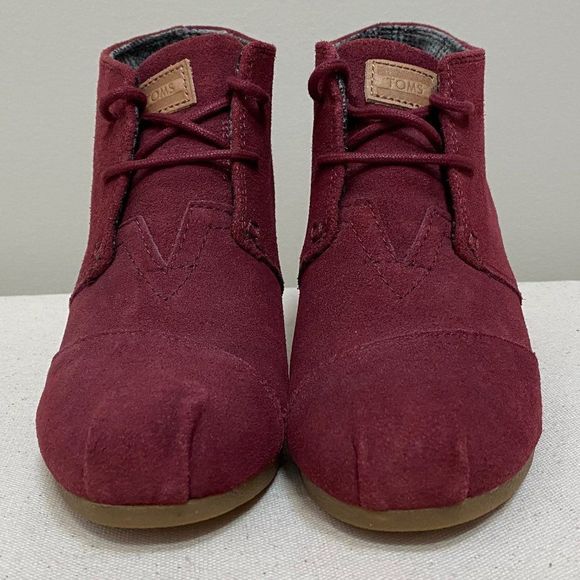 Toms Wedge Burgundy Heel - Size 7 - Picture 3 of 8